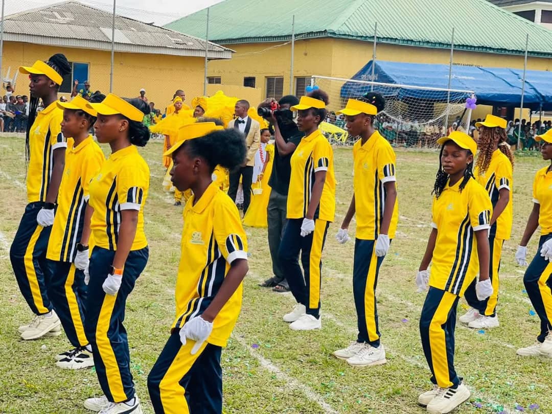 Students Marching at Sports Day